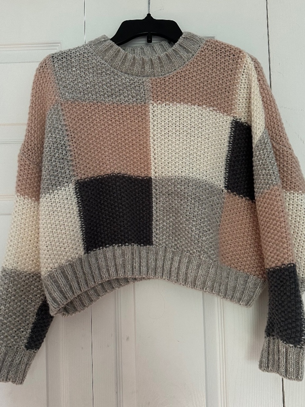 Cropped Colorblock Sweater